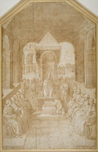Énée Piccolomini embrassant la pantoufle du pape Eugène, d