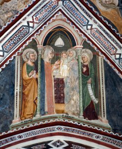 Présentation au temple La Sainte Famille devant Siméon - Sienese School