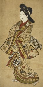 Une beauté marchant, XVIIe siècle - Sigimura Jihei