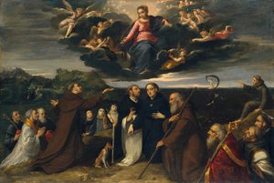 La Vierge adorée par les saints, vers 1609 - Sigismondo Scarsellino