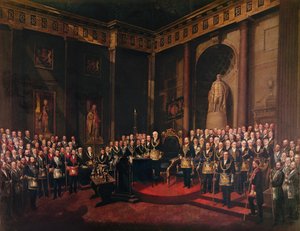 La réception de SAR le prince de Galles en tant qu