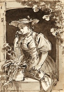 Jeune fille en costume traditionnel bernois.