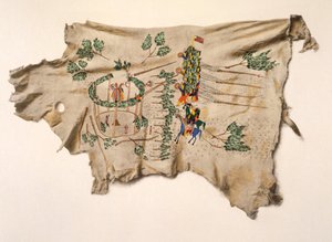 Érection de la loge de la Danse du Soleil des Kiowa - Silver Horn