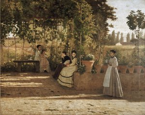 Un après-midi (la pergola) - Silvestro Lega