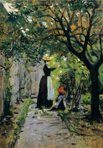 Dans le jardin de roses - Silvestro Lega