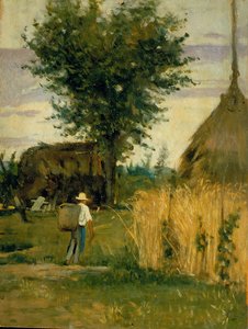 Dans la cour de la ferme - Silvestro Lega