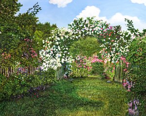 Dans un jardin