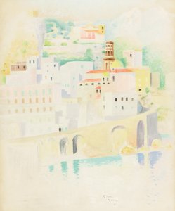 Atrani, côte amalfitaine (pastel sur papier)