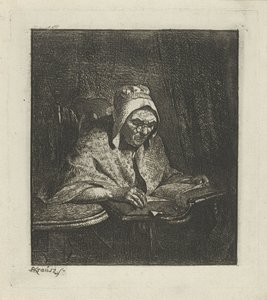 Vieille femme lisant