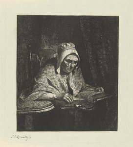 Vieille femme lisant