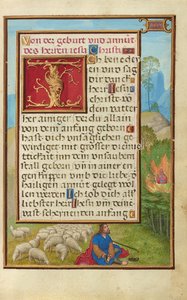 Rand mit Moses und dem brennenden Busch - Simon Bening