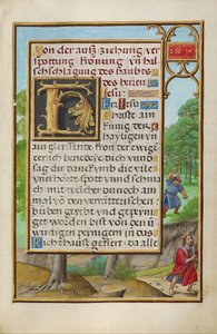 Bordure avec Shimei jetant des pierres à David