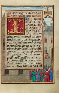 Rand mit dem Volk, das Daniel von Cyrus fordert - Simon Bening