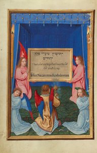 Die Anbetung der beschrifteten Tafel vom Kreuz - Simon Bening