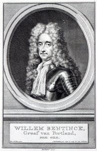 William Bentinck, 1er comte de Portland, gravé par Jacobus Houbraken d