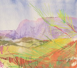 A Berlou, France, 2004 (aquarelle) - Simon Fletcher