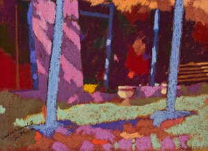Intervalle de jardin (pastel sur papier) - Simon Fletcher