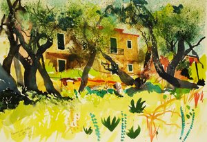 Maisons à Notos, 2006 (aquarelle)