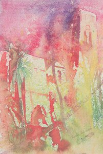 Ravello rufulo, Italie, 2001 (aquarelle) - Simon Fletcher