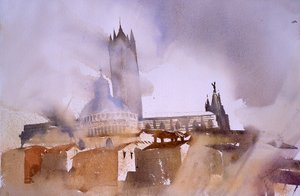 Cathédrale de Sienne (aquarelle sur papier) - Simon Fletcher