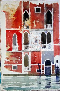 La maison rouge, Venise, 2006 (aquarelle)