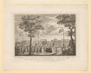 Adieu de Guillaume V et de son épouse à Buiten Amstel, 1768 - Simon Fokke