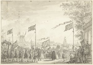 Adieu de Guillaume V et de son épouse à Buitenamstel, 1768 - Simon Fokke