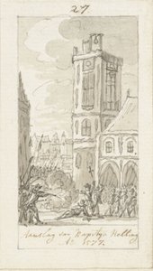 La mort du capitaine Herman van der Helling, 23 novembre 1577 - Simon Fokke