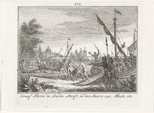 La Mort de Floris III de Hollande à Antioche, 1784 - Simon Fokke