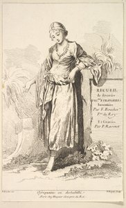 Afriquaine en déshabillé, du Recueil de diverses figures étrangères inventées