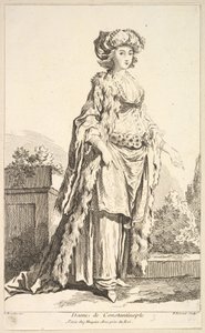 Dame de Constantinople, de Recueil de diverses figures étrangères inventées par ..., 18ème siècle