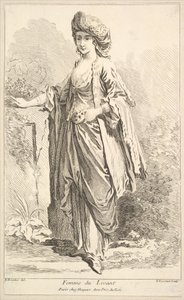 Femme du Levant, du Recueil de diverses figures étrangères inventées par F. Bouc..., 18e siècle