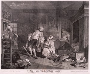 Mariage à la mode, Planche V, 1745 - Simon Francois Ravenet
