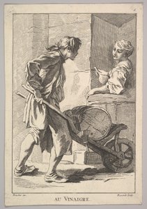 Copie inversée de Au Vinaigre, des Cris de Paris, 18ème siècle - Simon Francois Ravenet