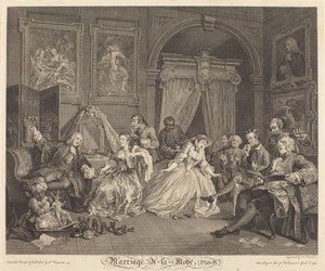 Mariage à la mode : pl.4 - Simon Francois Ravenet I after William Hogarth
