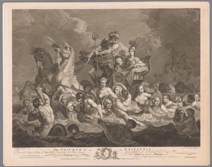 Allégorie sur la marine britannique et la victoire sur la flotte française (Le Triomphe de Britannia)