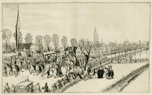 Arrivée des cinq ambassadeurs espagnols à Rijswijk, février 1608 - Simon Frisius