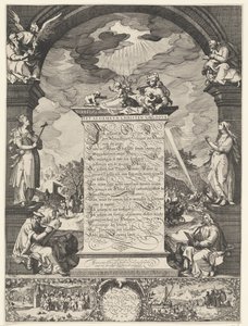 Allégorie de la profession de foi avec les quatre évangélistes - Simon Frisius