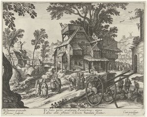 Vue de village avec la guérison d