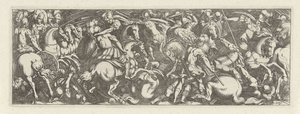 Combat entre cavaliers et fantassins (Cavalerie) - Simon Frisius