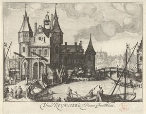 Vue sur la Première porte des Réguliers à Amsterdam - Simon Frisius