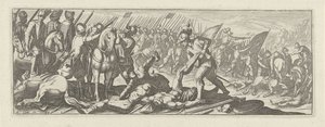 Soldats pillant des cadavres sur le champ de bataille (Cavalerie) - Simon Frisius