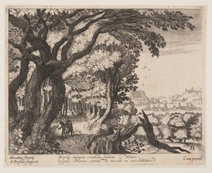 La fuite en Égypte, extrait de Paysages avec scènes de la vie du Christ - Simon Frisius