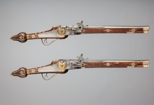 Paire de pistolets à rouet fabriqués pour la garde du prince-électeur de Saxe, Allemagne, vers 1610 - Simon Helbig