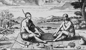 Un homme et sa femme à dîner, 1705 - Simon II Gribelin