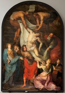 Église paroissiale (Sint-Walburgakerk). Descente de Croix. Copie de P.P. Rubens. Milieu du XVIIe siècle. - Simon II de Pape