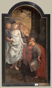 Église paroissiale (Sint-Walburgakerk). Peinture, triptyque. Simon De Pape (?). Rachat des esclaves chrétiens aux Turcs. - Simon II de Pape