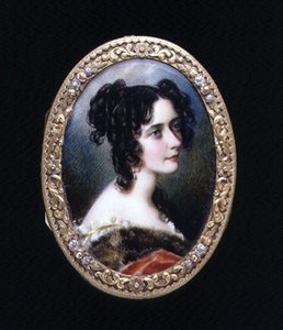 Portrait miniature de Georgina Carolina, Lady Astley, vers 1827