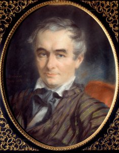 Portrait de Prosper Mérimée (1803-1870), écrivain, historien et archéologue français. Peinture de Simon Rochart (1788 - 1872)