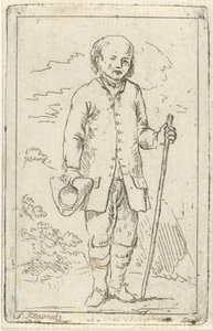 Vieil homme avec une canne - Simon Klapmuts
